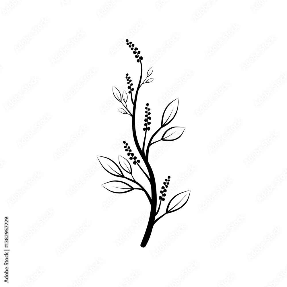 Naklejka premium black and white tree