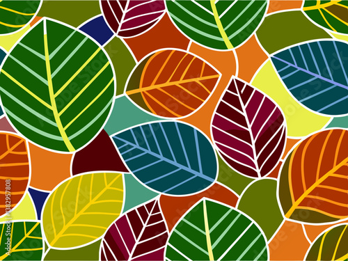 seamless pattern with flowers and leaves, floral pattern for textile design and digital papers, seamless background with leaves