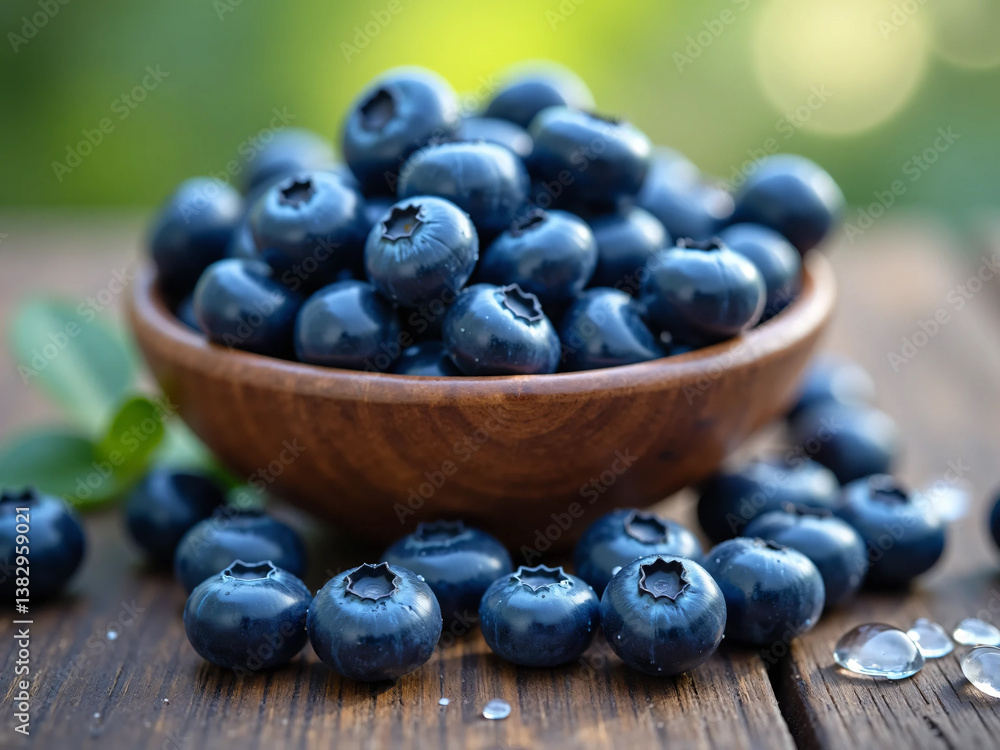 Fresh Blueberries in a Rustic Wooden Bowl – High-Resolution, Organic, Juicy, and Natural Superfood Photography for Commercial Food Advertising and Healthy Living Fresh Blueberries in a Rustic Wooden Bowl – High-Resolution, Organic, Juicy, and Natural Superfood Photography for Commercial Food Advertising and Healthy Living