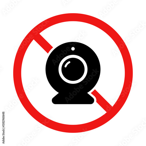 Free Download No Webcam Sign on White Background - GFXLoad