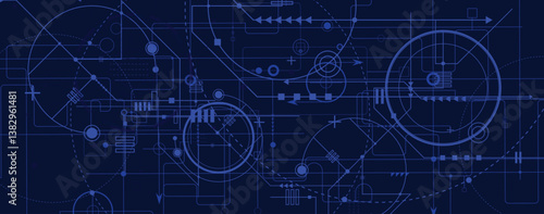 Circuit abstract background for science and business presentation