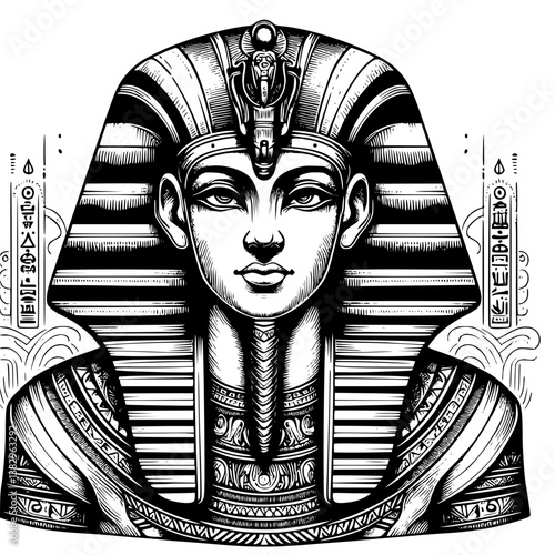 vector illustration of king osiris ancient egypt