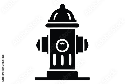 fire hydrant silhouette vector, fire hydrant silhouette, firefighting equipment icon, black vector illustration.