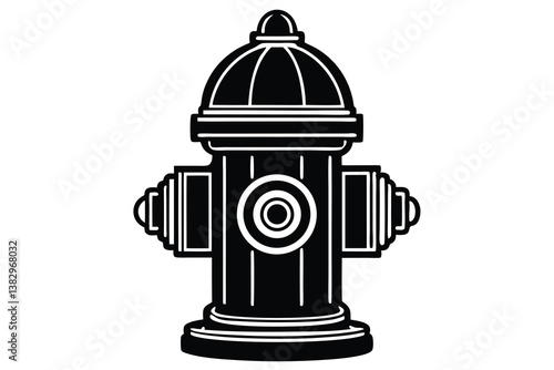 fire hydrant silhouette vector, fire hydrant silhouette, firefighting equipment icon, black vector illustration.