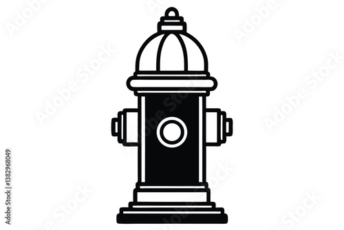 fire hydrant silhouette vector, fire hydrant silhouette, firefighting equipment icon, black vector illustration.