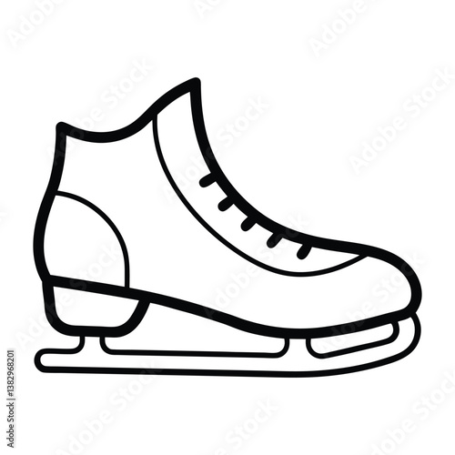 ice skates isolated on white background,