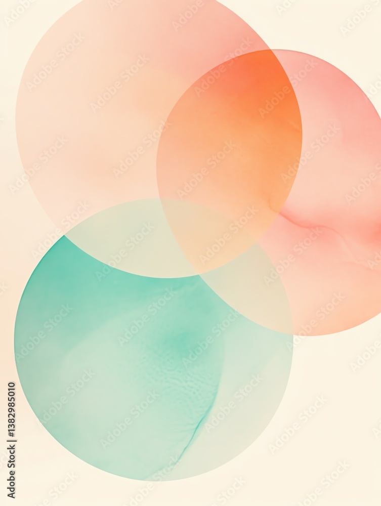 Colorful abstract circles create a soothing design.