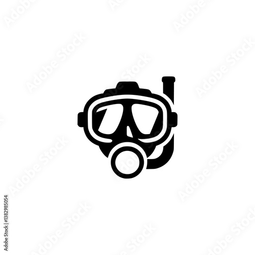 diving mask sport equipment logo vector illustration template design