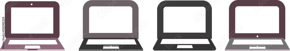 laptop icon set vector laptop icon set vector