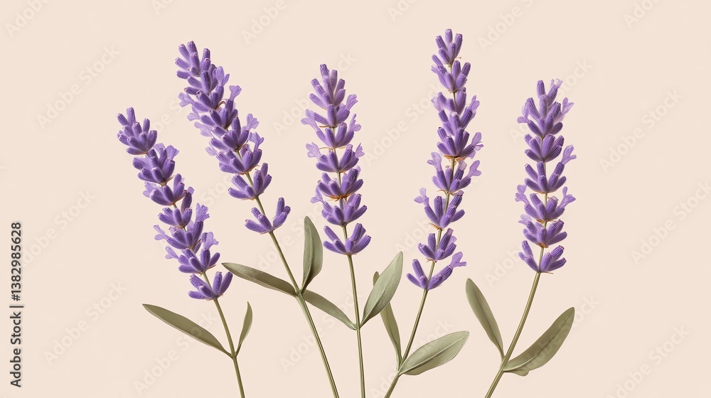Naklejka premium Beautiful lavender flowers on a soft background.