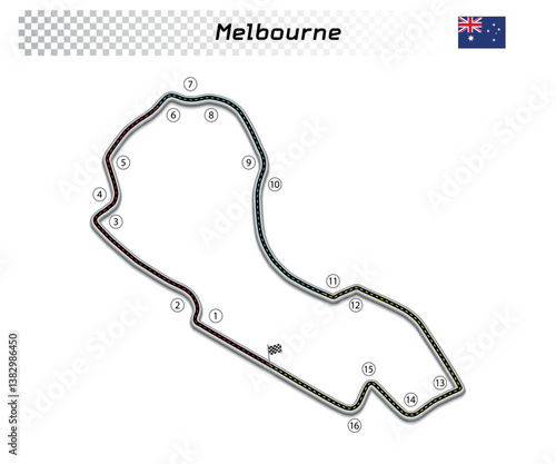 Melbourne circuit for motorsport and autosport