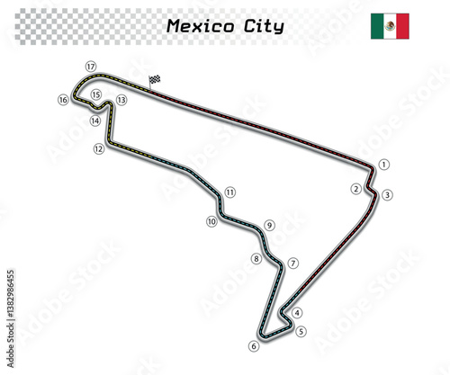 Mexico City circuit for motorsport and autosport