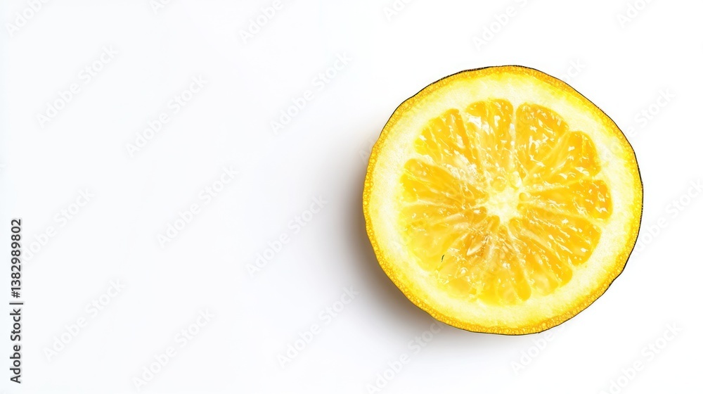 Close-up citrus fruit slice on white background Close-up citrus fruit slice on white background