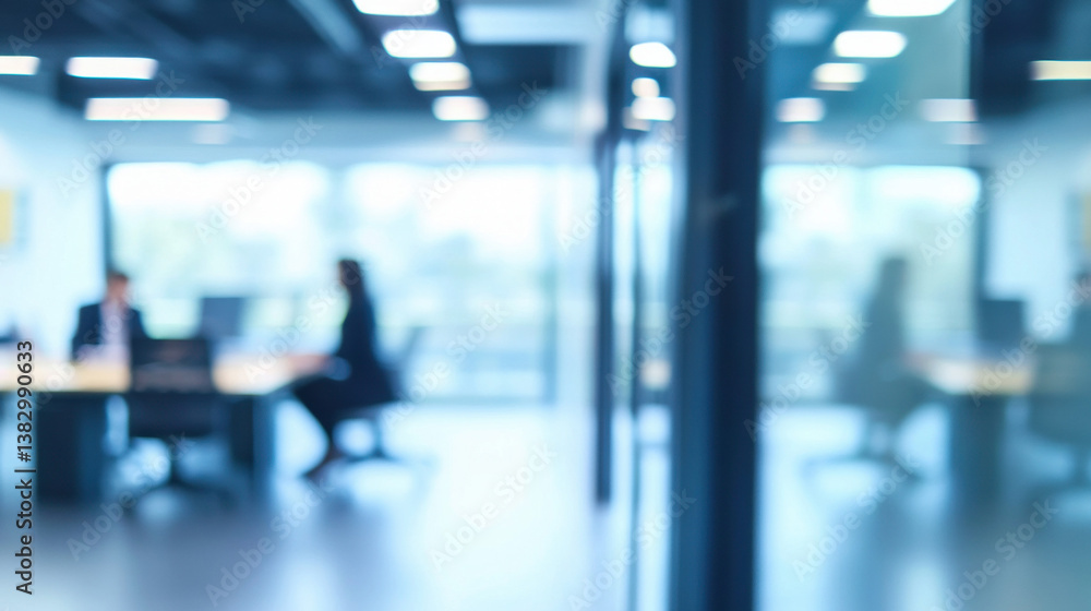 Abstract blurred interior modern office space with business people working banner background. abstract blurred background with a businessman working in a modern office space Abstract blurred interior modern office space with business people working banner background. abstract blurred background with a businessman working in a modern office space