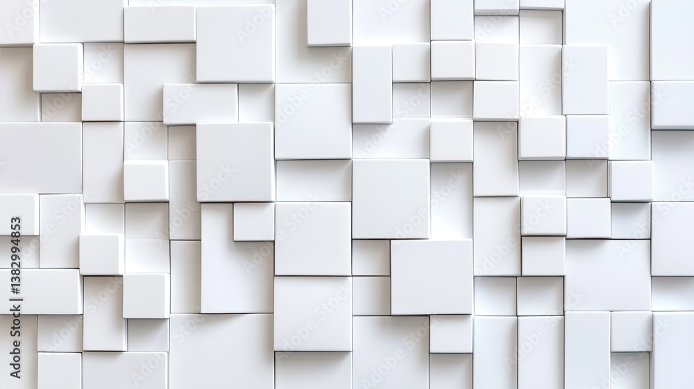 Obraz premium Abstract white ceramic mosaic tile wall texture art interior design home decor modern aesthetic