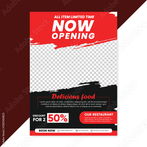 Restaurant Food flyer Poster template Design & Restaurant Menu Card, food menu & restaurant flyer, restaurant poster, restaurant business flyer template