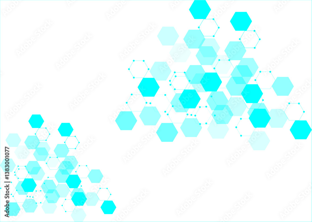 Abstract seamless hexagon pattern background. Abstract hexagon technology design background. Abstract seamless hexagon pattern background. Abstract hexagon technology design background.