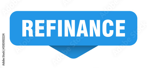 refinance sticker. refinance sign on transparent background