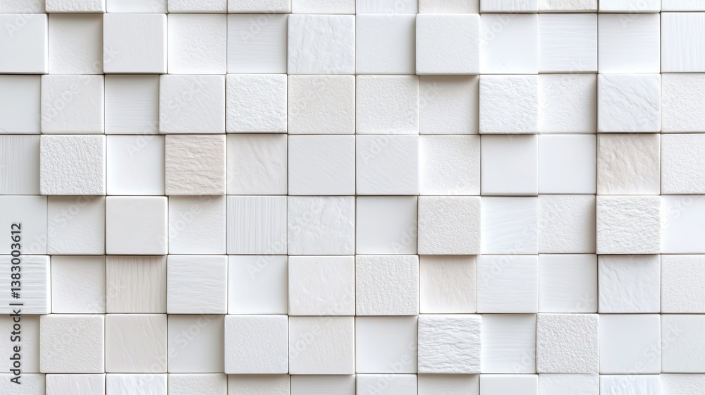 Minimalist style abstract white ceramic mosaic tile wall art for contemporary decor Minimalist style abstract white ceramic mosaic tile wall art for contemporary decor