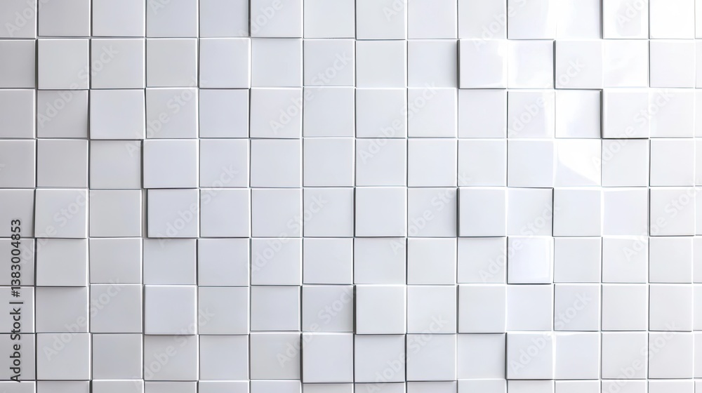 Abstract white ceramic mosaic tile wall texture background in modern interiors Abstract white ceramic mosaic tile wall texture background in modern interiors