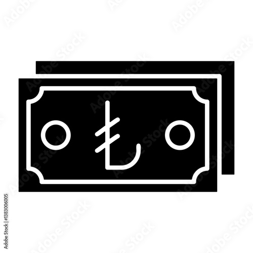 Turkish Lira Note Icon