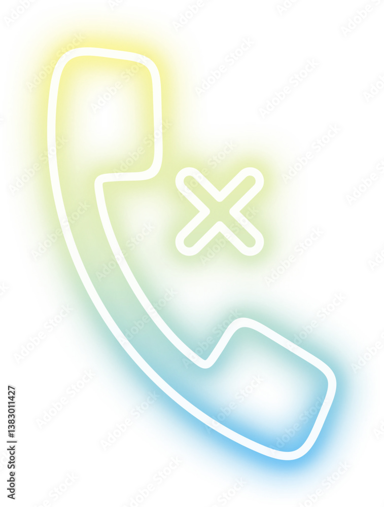 Fototapeta premium Neon Calling Icon