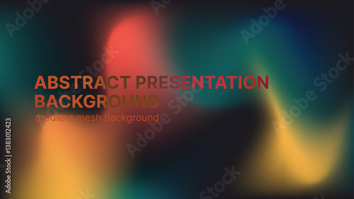 Abstract liquid gradient mesh background set with blended heading. Modern design template for presentation design. Vector illustration.