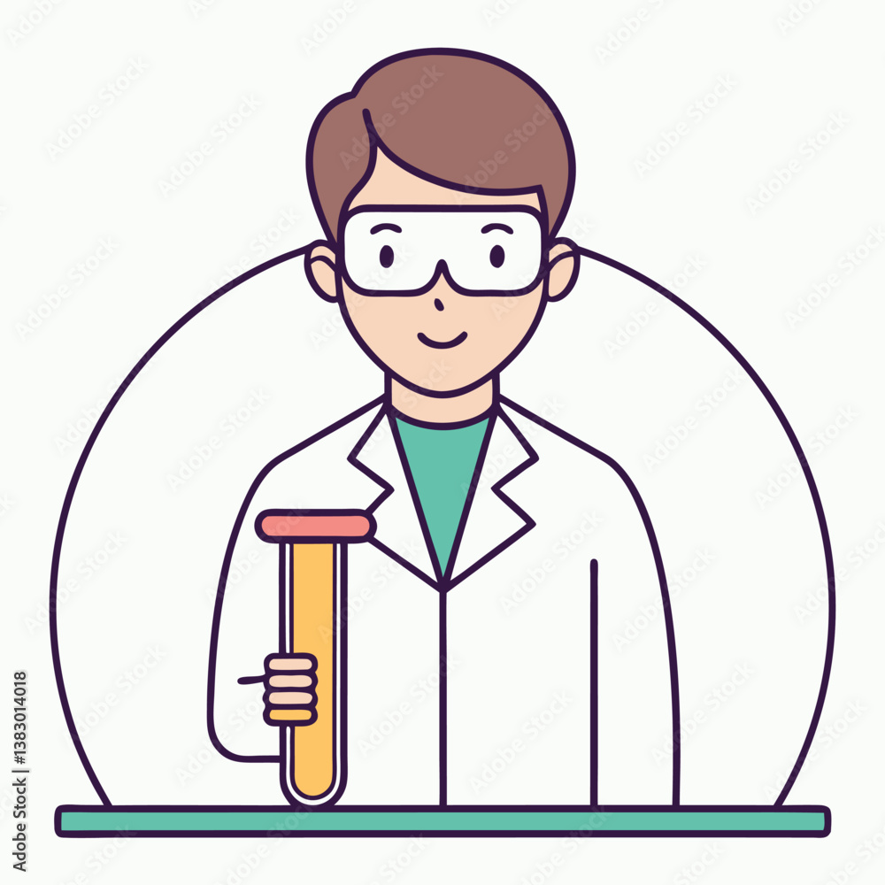 Obraz premium Science Lab Experiment Heating Substances in Test Tube