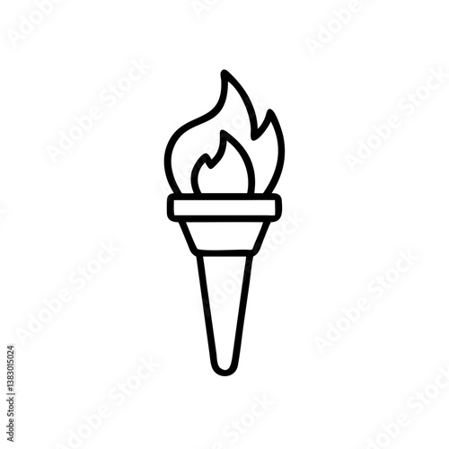 Torch with flames