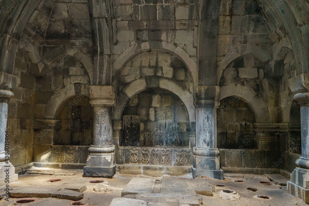 Fototapeta premium The interior of the Haghpat monastery complex