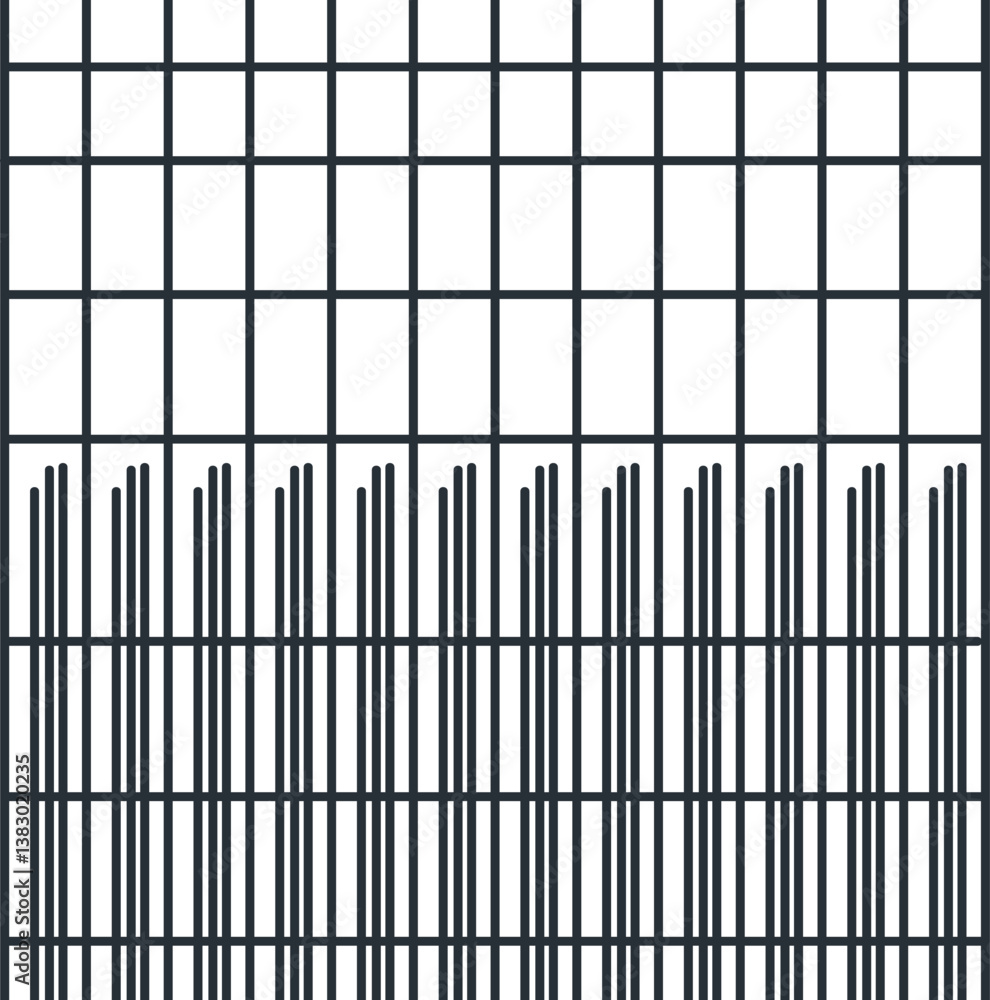 A lattice texture with vertical clusters of lines. A lattice texture with vertical clusters of lines.