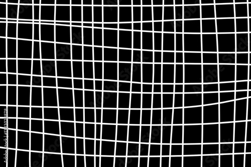 Abstract line pattern simple grid. Hand drawn grid Asymmetric geometric square. Black white Crosshatch design. Hand drawn crosshatch pattern.