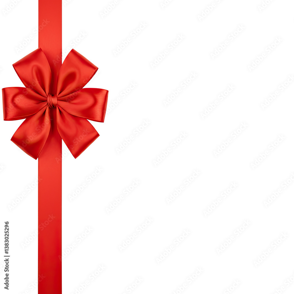 red ribbon on white background red ribbon on white background