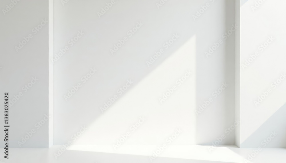 Fototapeta premium Pure white backdrop, pristine minimalist aesthetic, bright, blank
