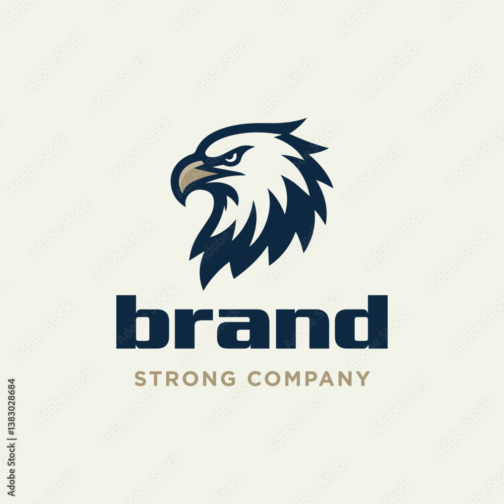 Obraz premium Eagle head for strong company.falcon hawk animal logo design