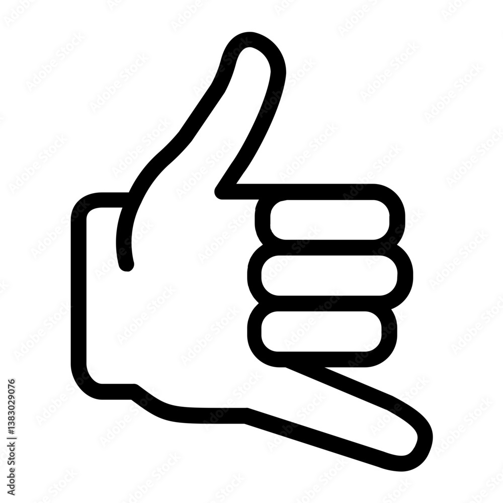 Hand gesture Line icon Hand gesture Line icon