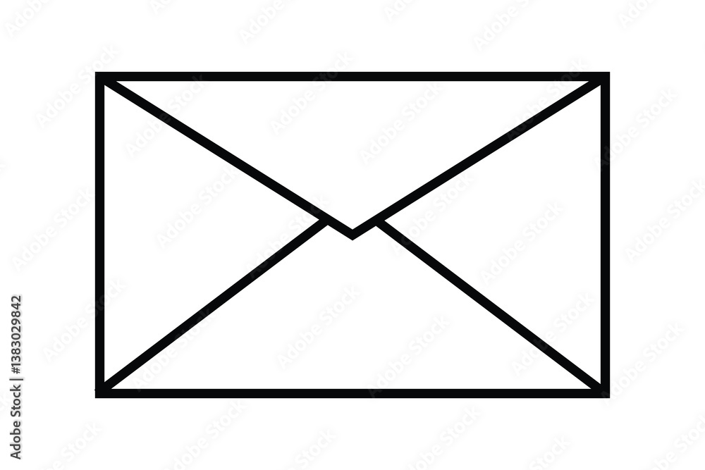 envelope, letter, icon in black. envelope, letter, icon in black.