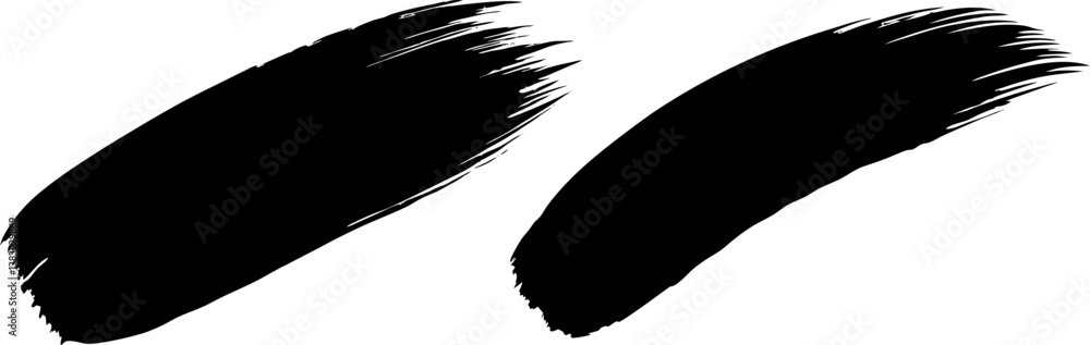 Brush strokes vector collection & Set of paint brush stroke silhouette vector designs Brush strokes vector collection & Set of paint brush stroke silhouette vector designs