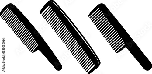 Comb vector collection & Set of comb black silhouette vector designs