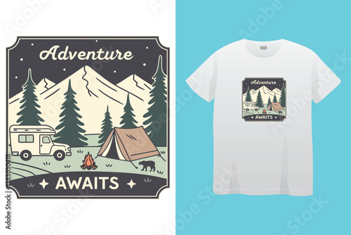 Adventure is calling camper I have to go typography t shirt design.