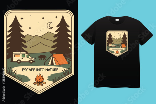 Adventure is calling camper I have to go typography t shirt design.