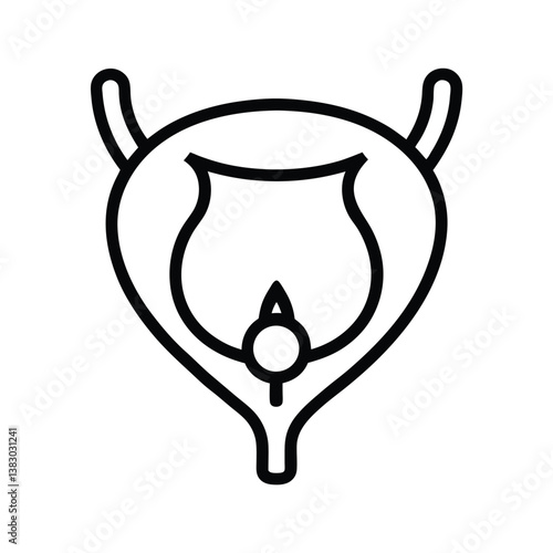 bladder with a urinary system symbol.