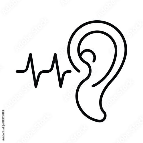 vector illustration of a human ear