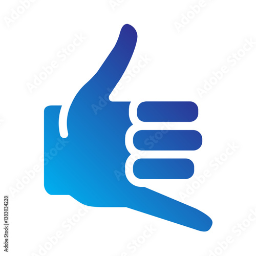 Hand gesture Flat Gradient Icon