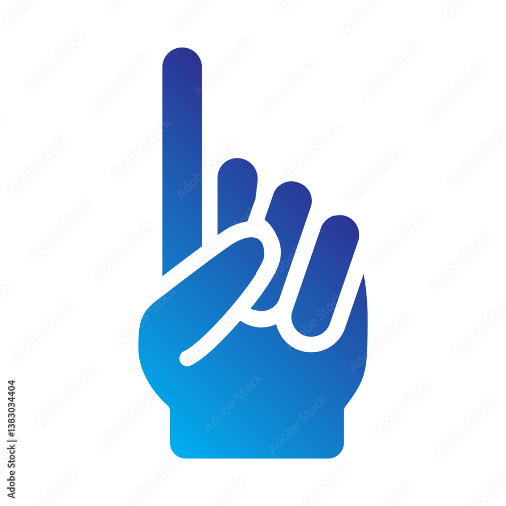 Fototapeta premium Hand gesture Flat Gradient Icon