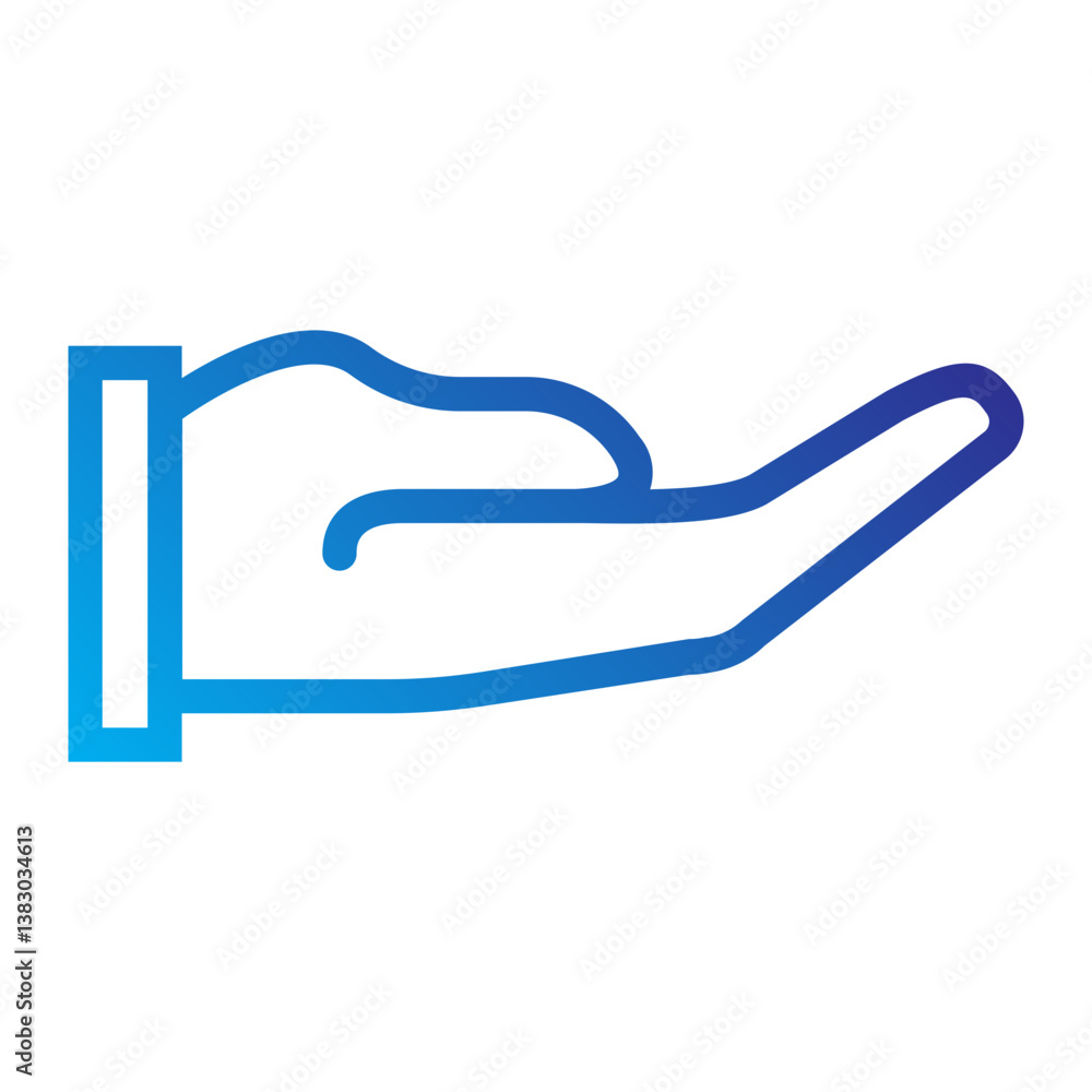 Hand gesture Line gradient icon Hand gesture Line gradient icon