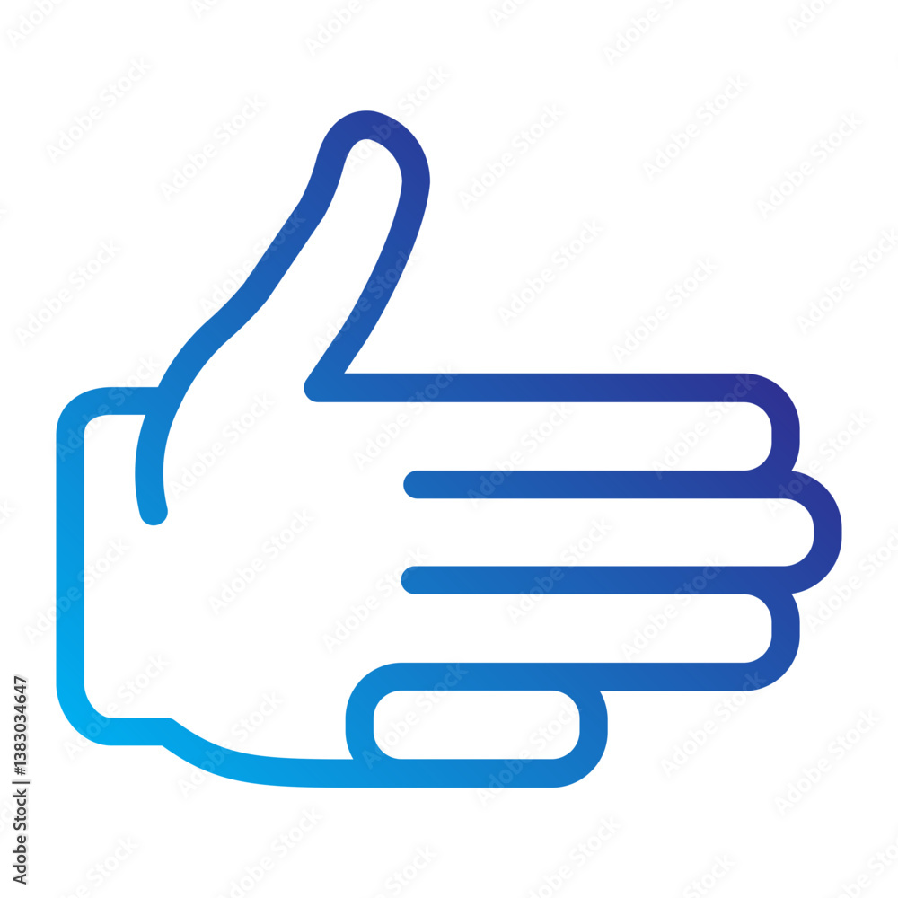 Hand gesture Line gradient icon Hand gesture Line gradient icon