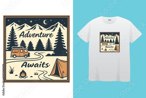 Camping t-shirt design, I'm a flip flops and camping kind girl