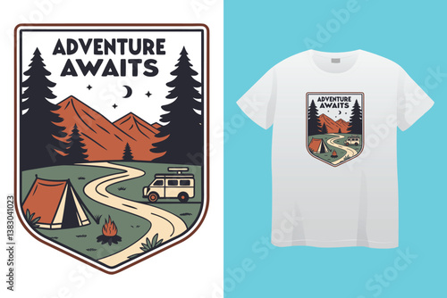 Camping t-shirt design, I'm a flip flops and camping kind girl