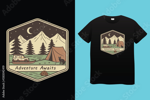 Camping t-shirt design, I'm a flip flops and camping kind girl